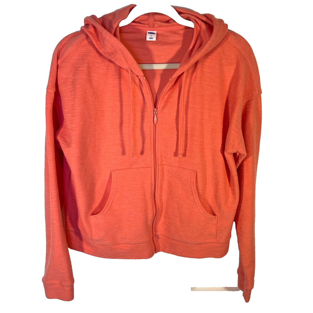Old Navy Women's Junior's S Hooded Sweatshirt Zip Front Hand Pockets Hoodie